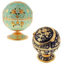 Load image into Gallery viewer, Carved Vintage Jewelry Storage Box Lovely Trinket Box European Embossed Pattern Gem Jade Stone Storage Cases Home Collections
