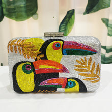 Load image into Gallery viewer, Novelty Toucan Bird Women Crystal Evening Bags Rhinestones Box Minaudiere Clutch Party Cocktail Handbag Purse
