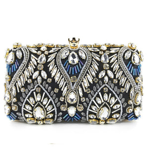 Luxury Diamond Rhinestone Clutch Bags Exquisite Female clutches Pearls Beaded Chain Handbags Wedding Purse Shouler Bag ZD1234