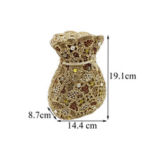 Load image into Gallery viewer, Newest Luxury Women Evening Bag Party Pouch Designer Hollow Out Crystal Clutches Gold Rhinestone Purses Money Handbag
