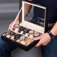 Load image into Gallery viewer, BOBO BIRD Wood Wrist Watch Display Box Organizer Storage Box Watches Holder Jewelry Display Case with pillows without watches
