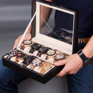 BOBO BIRD Wood Wrist Watch Display Box Organizer Storage Box Watches Holder Jewelry Display Case with pillows without watches