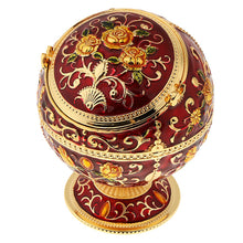 Load image into Gallery viewer, Carved Vintage Jewelry Storage Box Lovely Trinket Box European Embossed Pattern Gem Jade Stone Storage Cases Home Collections

