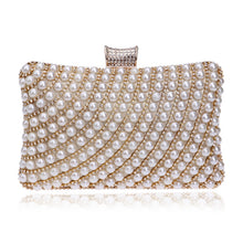 Load image into Gallery viewer, GLOIG Fashion women tassel evening bags diamonds beaded clutch wedding purse shoulder party laides case purse
