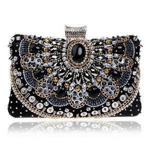 Embroidered Beaded Evening Bag