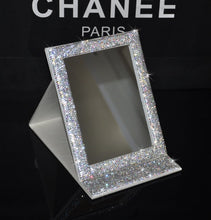 Load image into Gallery viewer, Foldable Rhinestone Make Up Mirror
